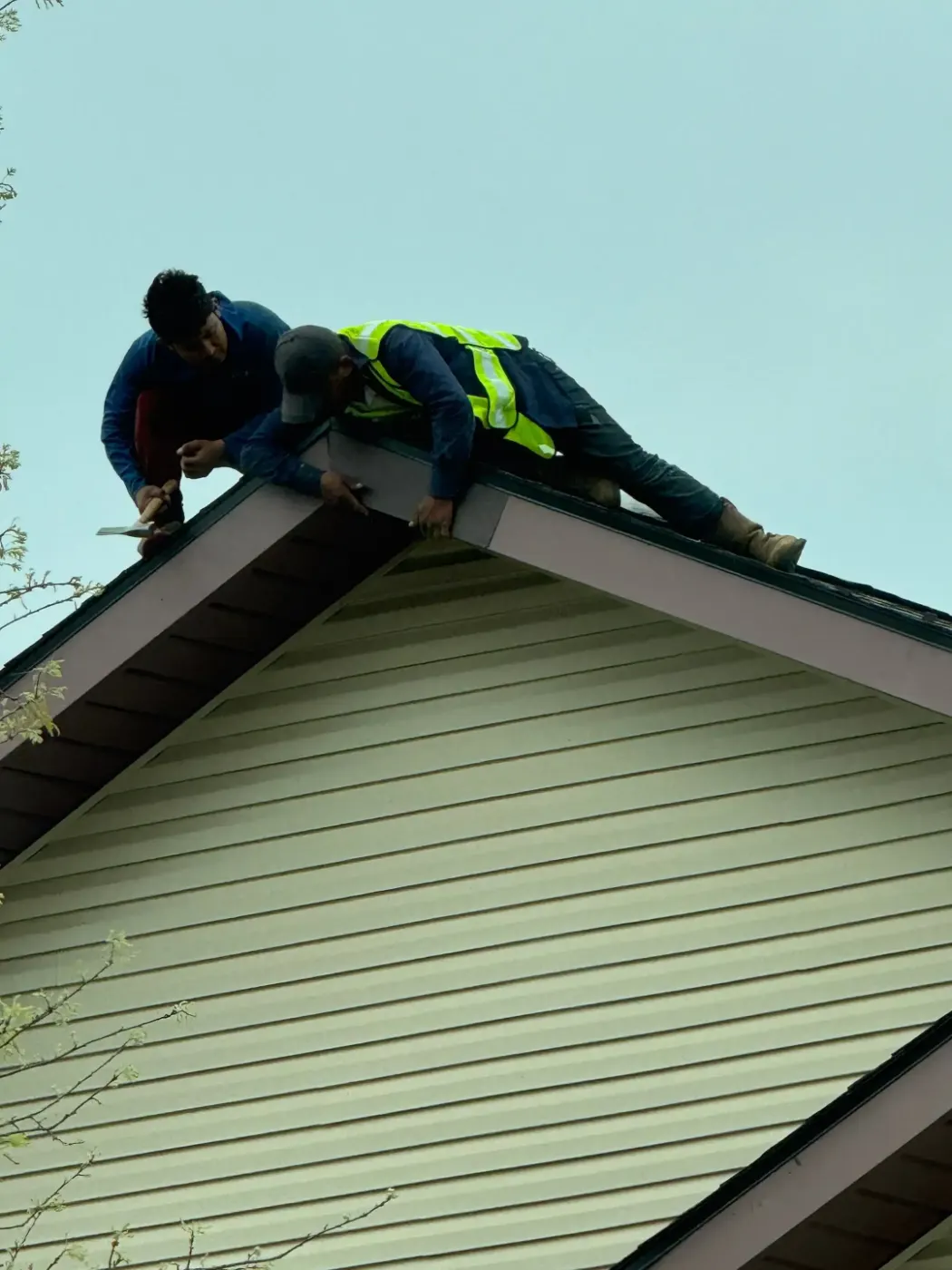 Flashing and seam work in Mass Ave